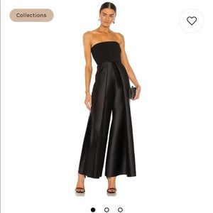 Revolve SOLACE London Black Strapless Jumpsuit